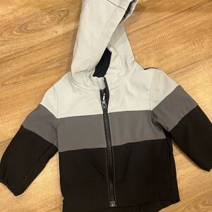 Cat & Jack Gray and Black Hooded Jacket 12 Months